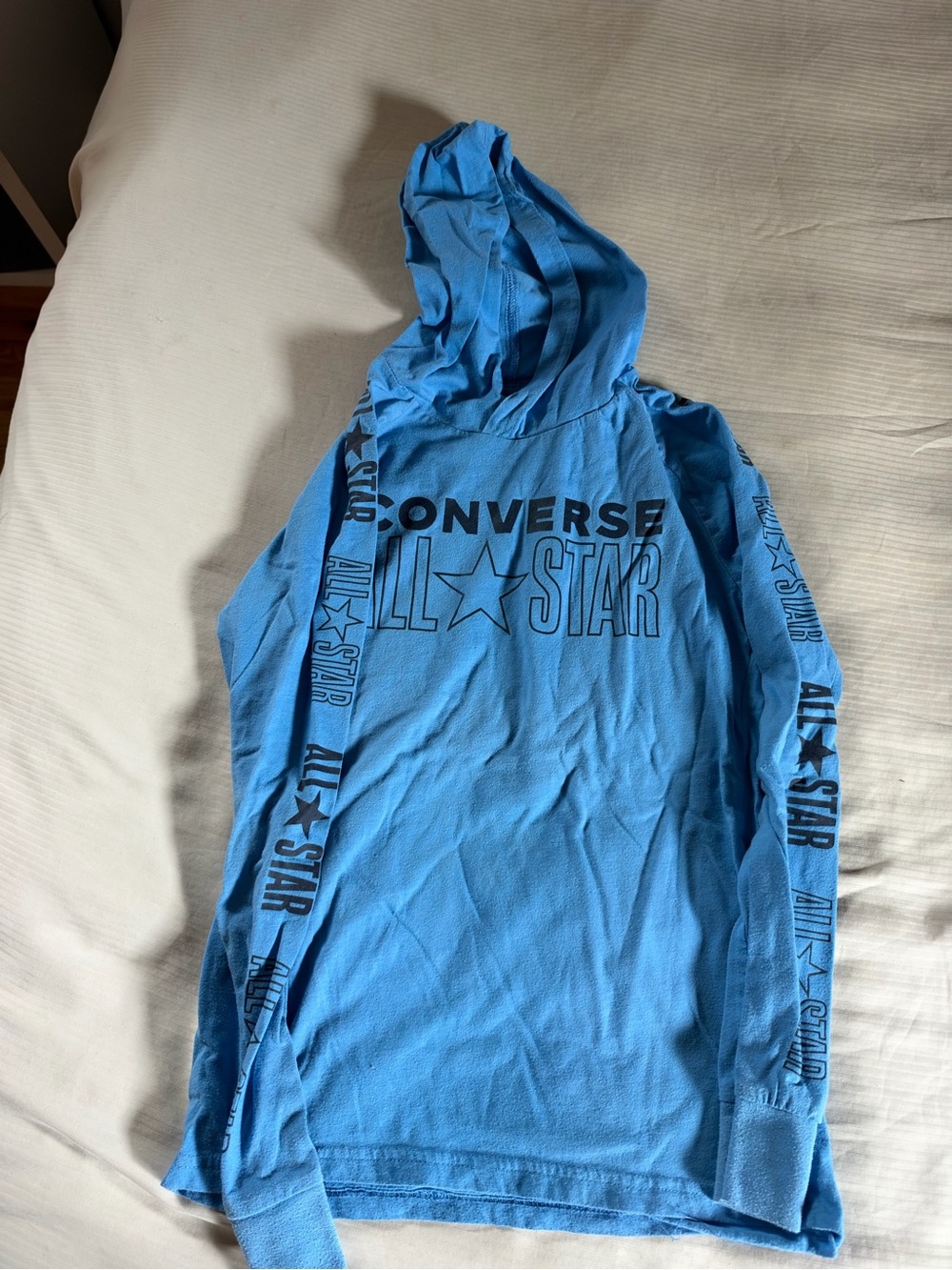Converse Light Blue All Star Hooded Long-Sleeve Tee